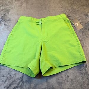 VRST Resort Shorts Green Pullover Seersucker Pockets Mens Medium 30x6" NWT